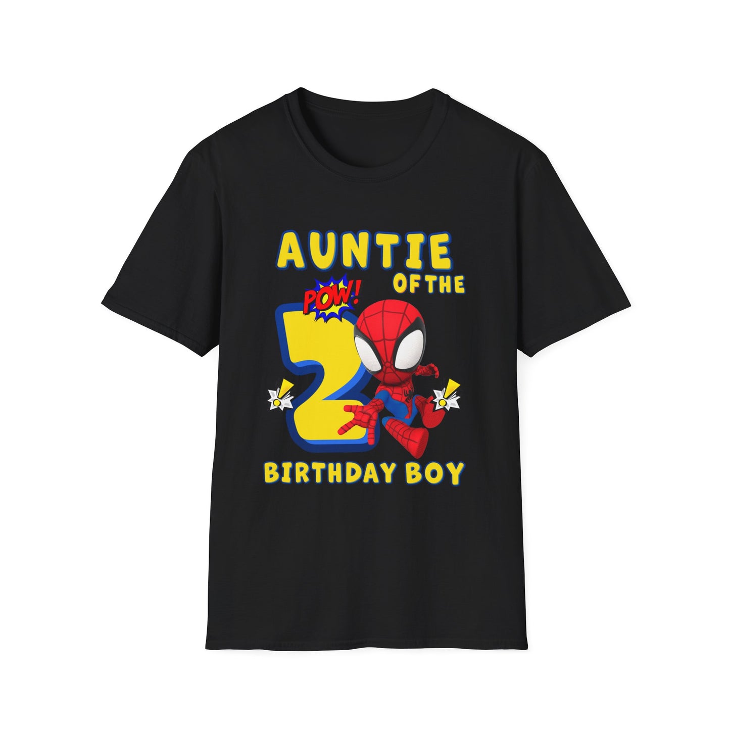 Auntie of the Birthday Boy Spider Hero T-Shirt