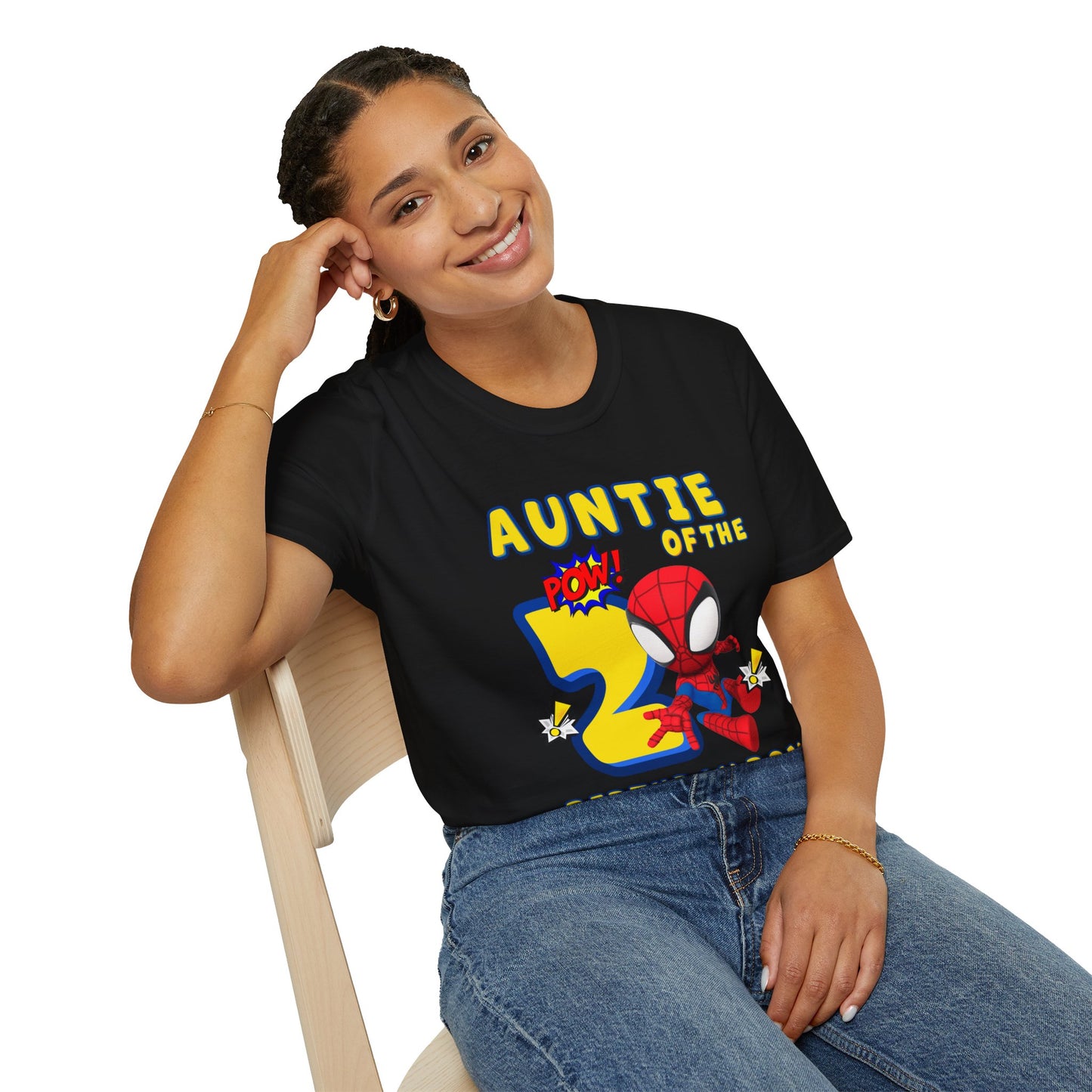 Auntie of the Birthday Boy Spider Hero T-Shirt