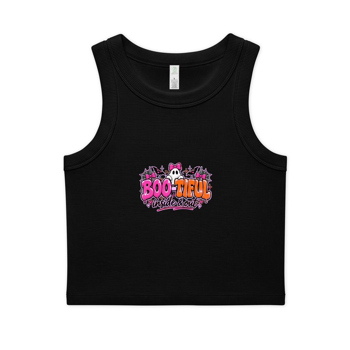 Halloween 'Boo-tiful Inside & Out' Rib Crop Tank