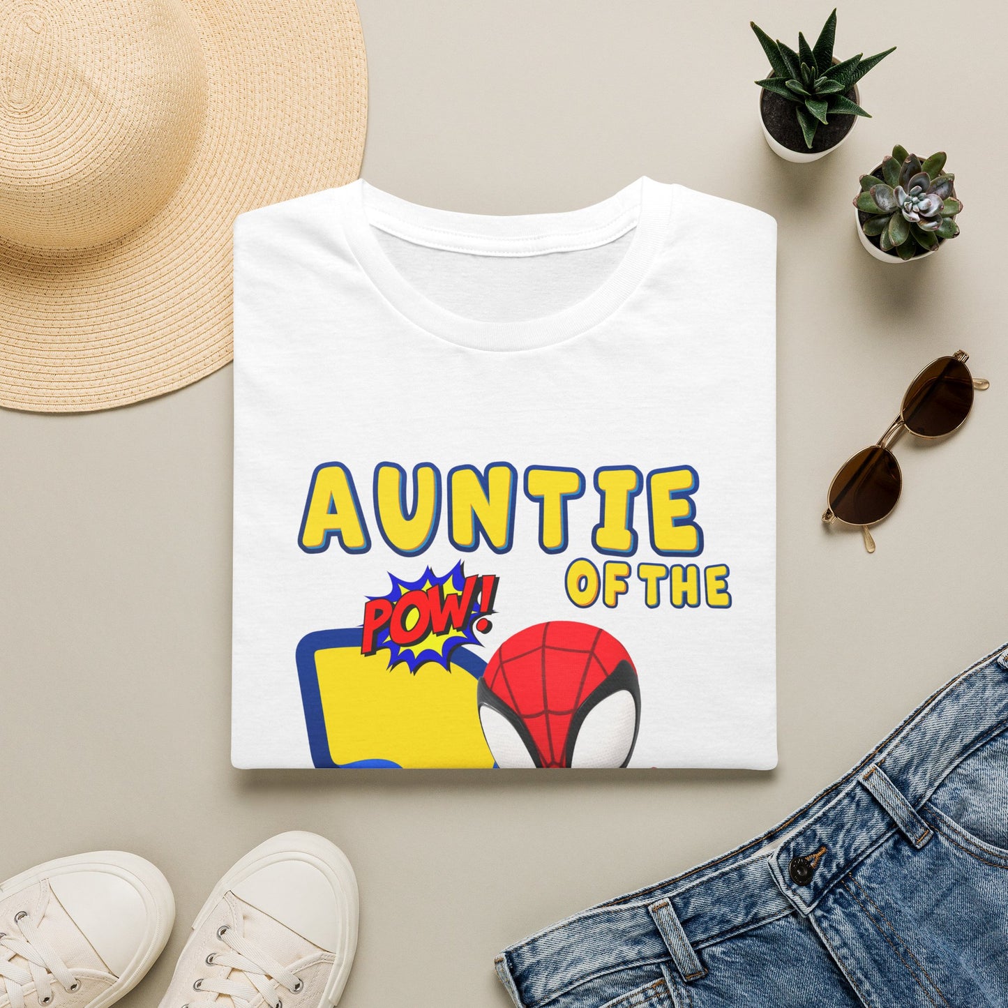 Auntie of the Birthday Boy Spider Hero T-Shirt
