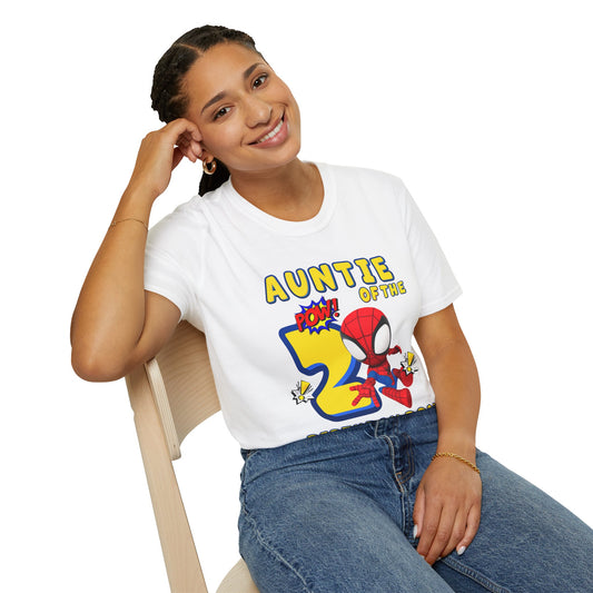 Auntie of the Birthday Boy Spider Hero T-Shirt