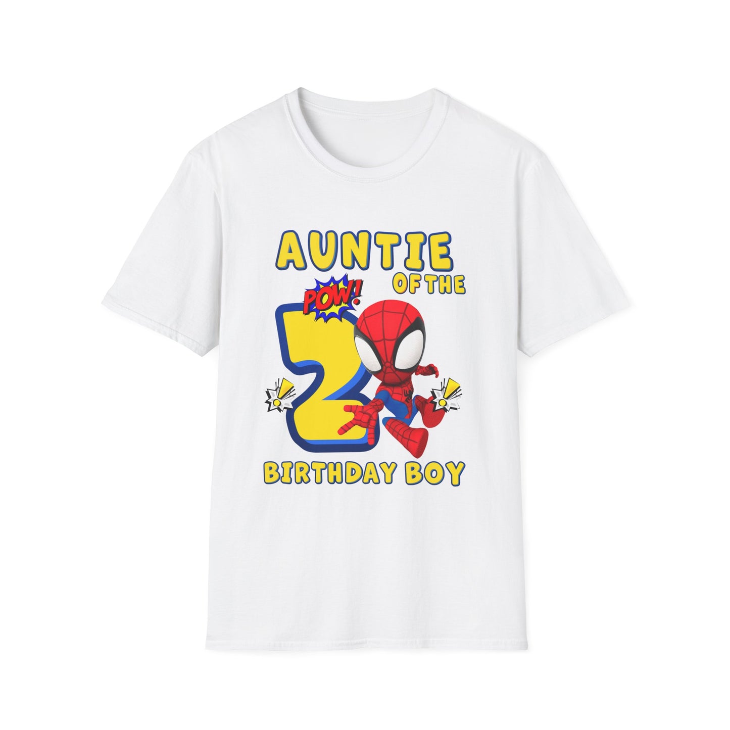 Auntie of the Birthday Boy Spider Hero T-Shirt