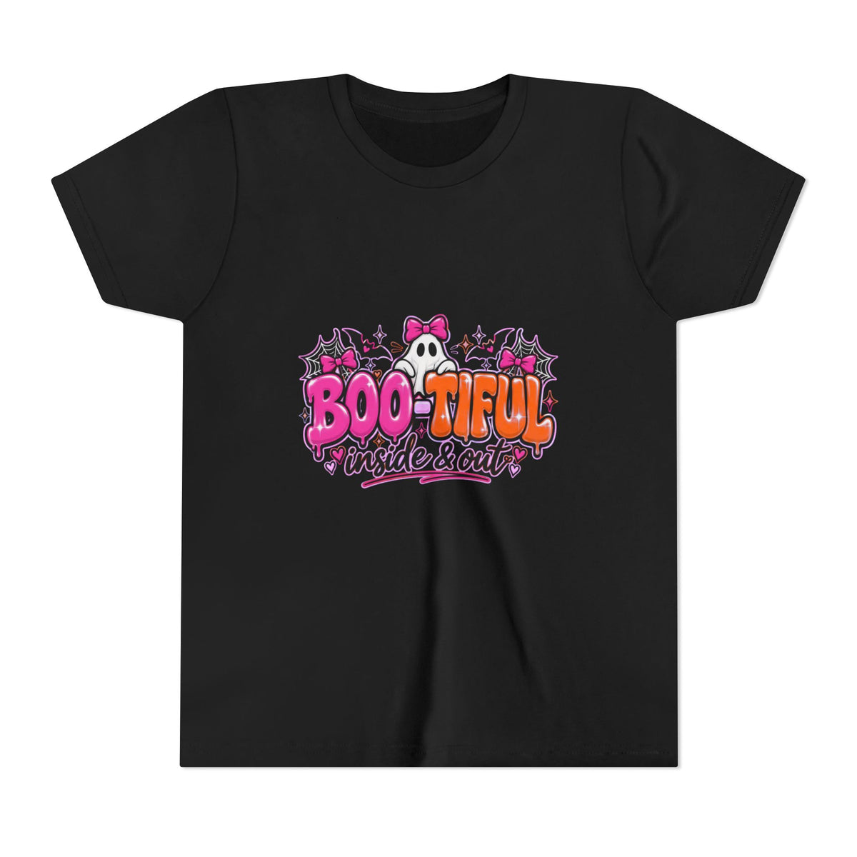 Youth Tee - "Boo-tiful Inside & Out" Halloween Ghost Kids Shirt
