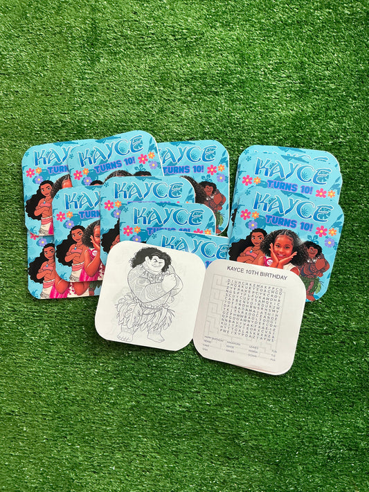 12 Custom Mini Shape Coloring/Activity books